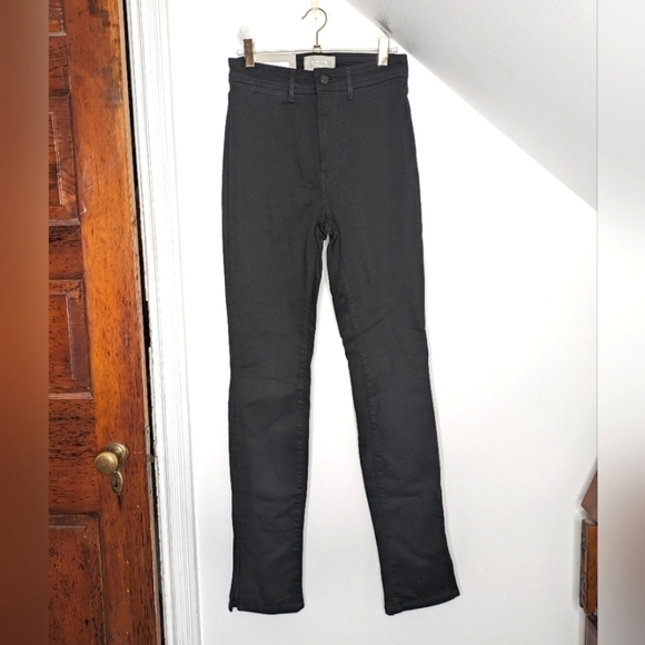 Everlane Denim - EVERLANE Black Way High Skinny Split Hem Organic Cotton Jeans NEW Size 27 Reg